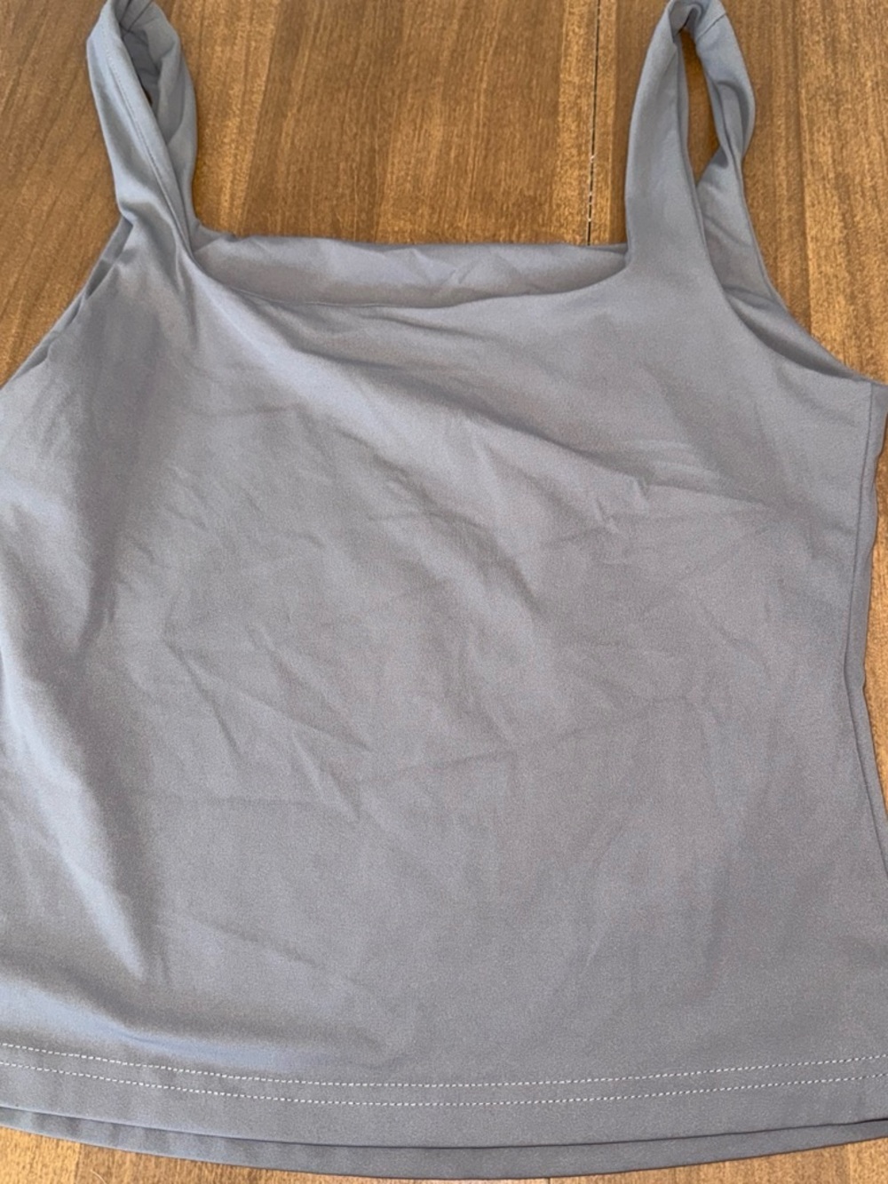 Women's Gray Square-Neck Tank Top